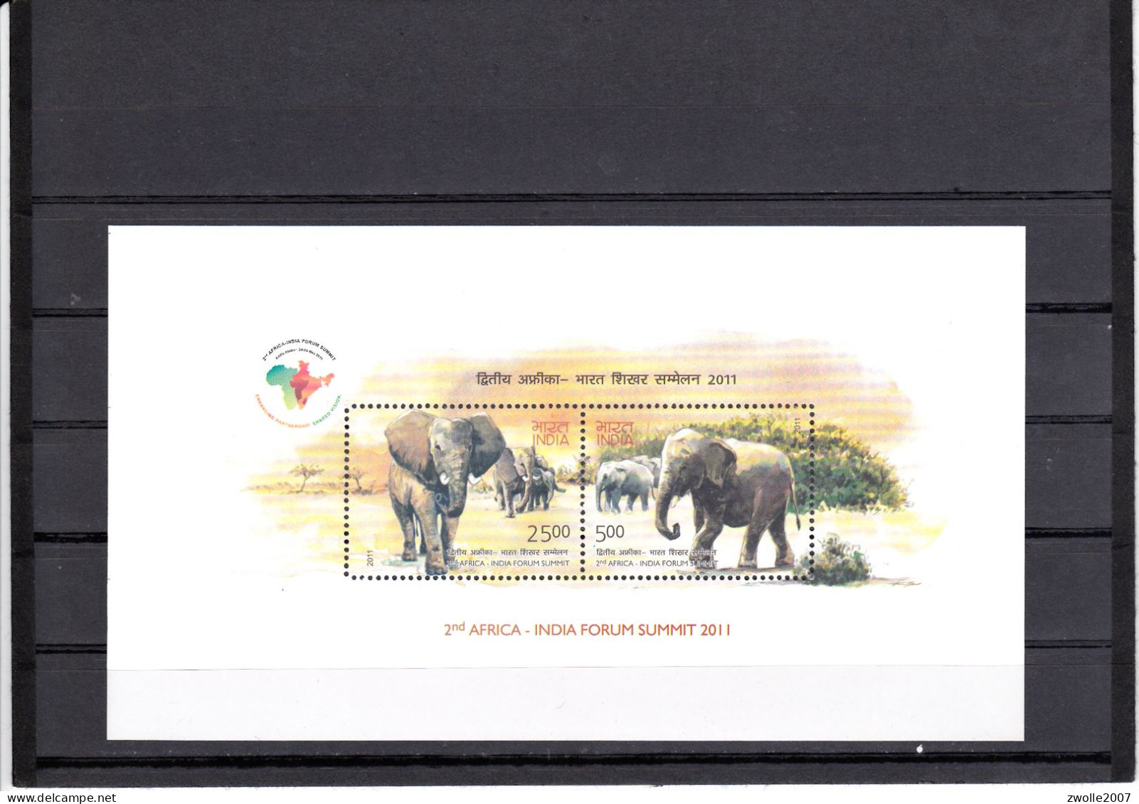 INDIA 2011 Elephant / Olifant Africa Forum Blok / MS *** MNH - Unused Stamps
