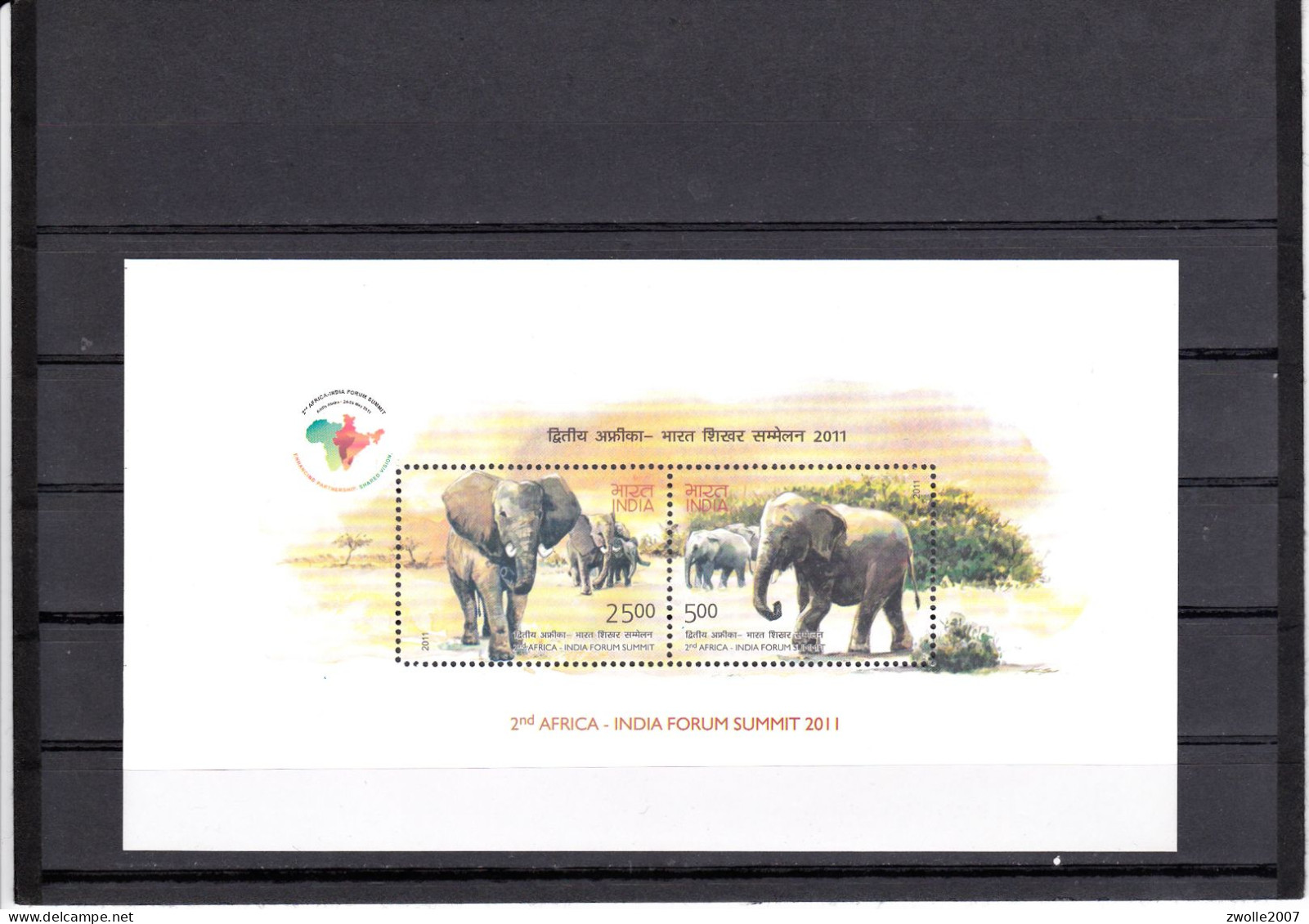 INDIA 2011 Elephant / Olifant Africa Forum Blok / MS *** MNH - Ongebruikt