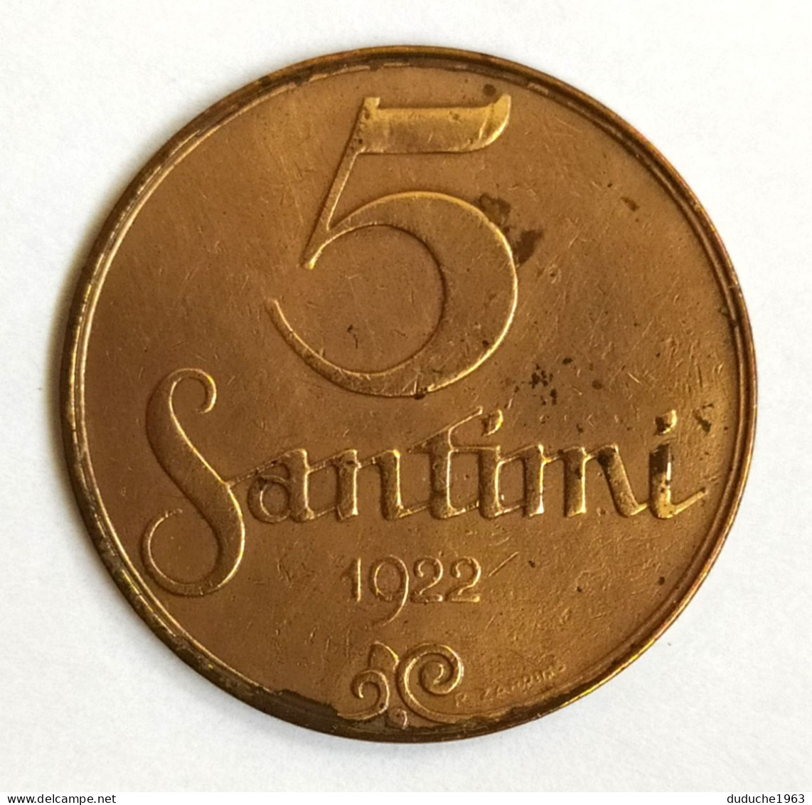 Lettonie - 5 Santimi 1922 - Lettonia