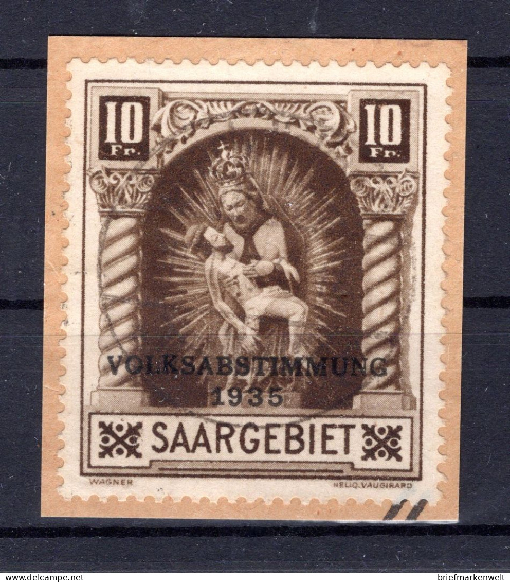 Saar 194IV ABART Gest. Luxusbriefstück BPP 280EUR (K4668 - Briefe U. Dokumente