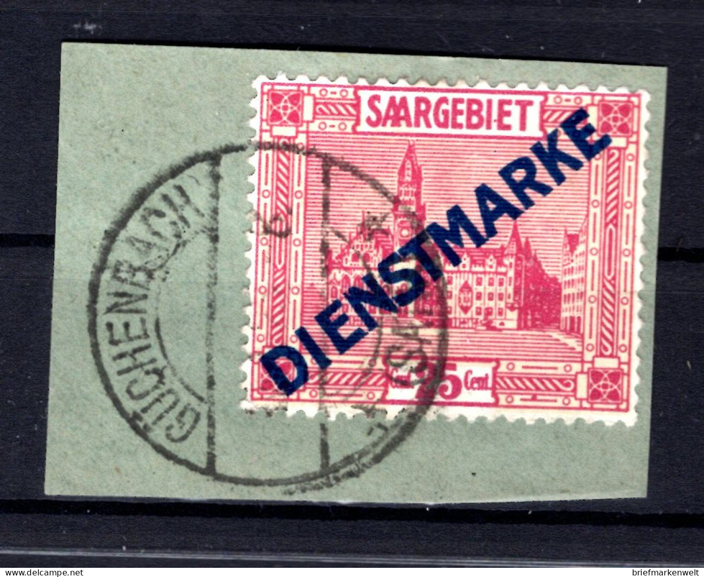 Saar Dienst 14IPFX ABART Gest. Luxusbriefstück 35EUR (L9564 - Storia Postale