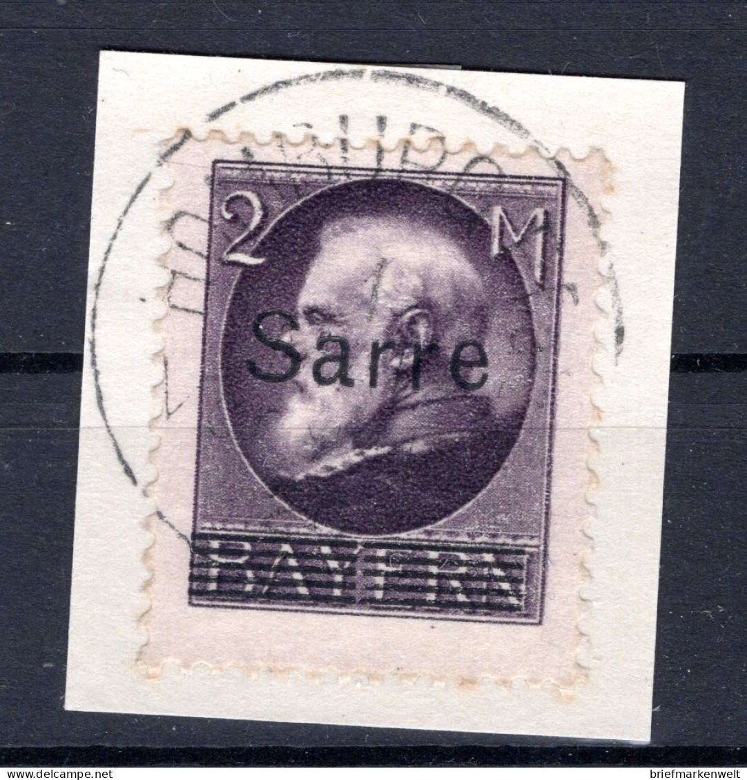 Saar 28b Herrlich Auf Gest. Luxusbriefstück+gepr. 170EUR (L0056 - Lettres & Documents