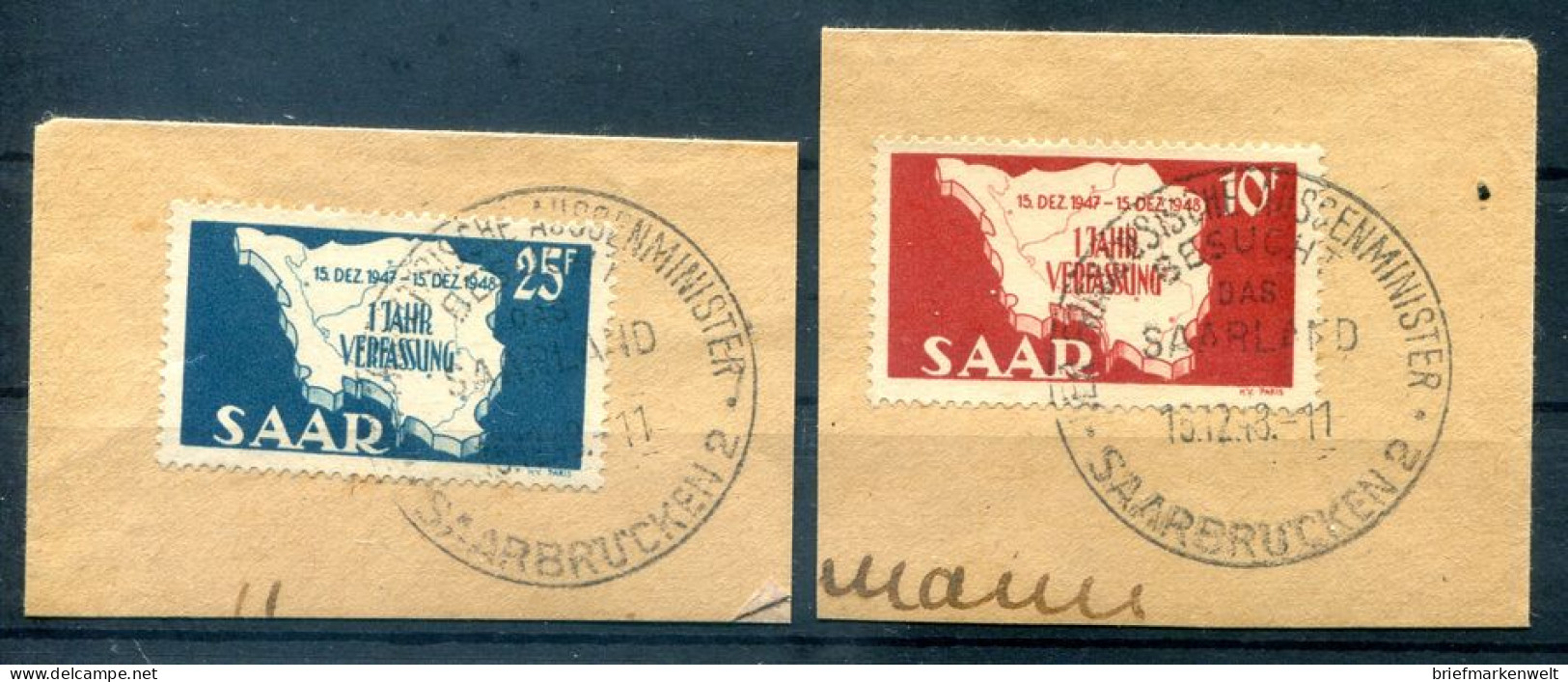 Saar 260/61 Herrlich Auf Gest. Luxusbriefstück (L0245 - Storia Postale