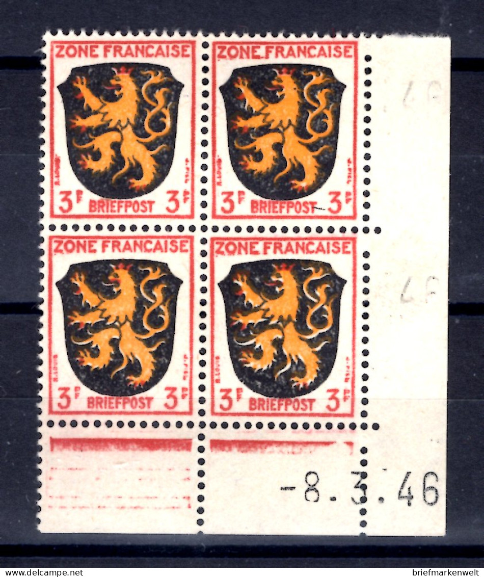 Saar 351/53 Bru Druckdatum ** MNH POSTFRISCH (L5964 - Ungebraucht