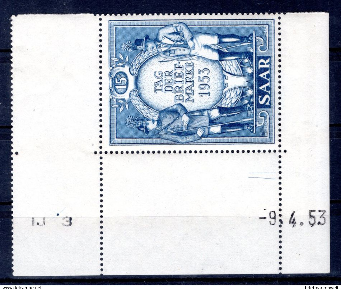 Saar 342 Br Mit DRUCKDATUM ** MNH POSTFRISCH (T8135 - Ungebraucht