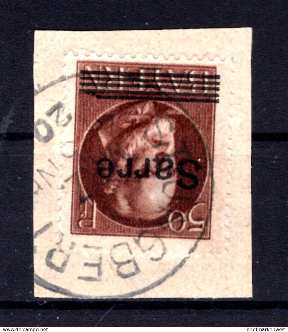 Saar 25B ABART Gest. BPP 30EUR (T3869 - Oblitérés