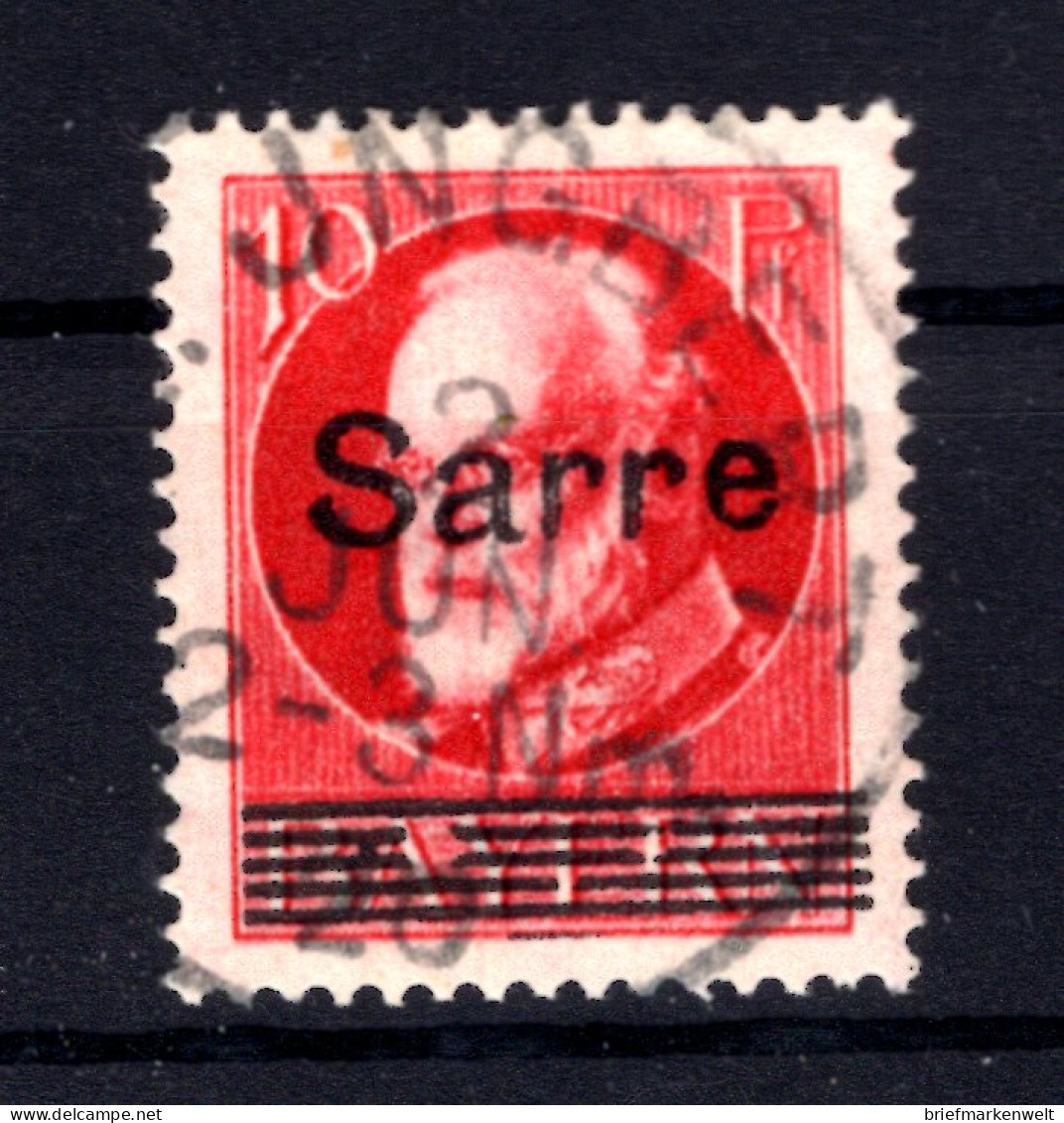 Saar 19CI ABART Gest. BPP 10EUR (T0941 - Oblitérés