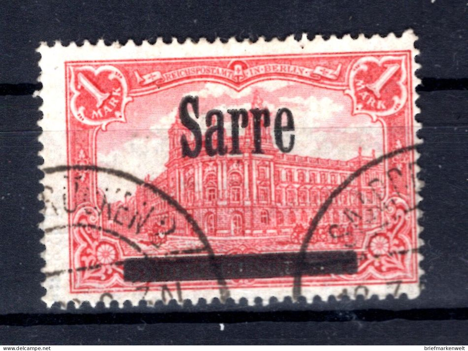 Saar 17AII GUTE TYPE Gest. BPP 100EUR (79803 - Oblitérés