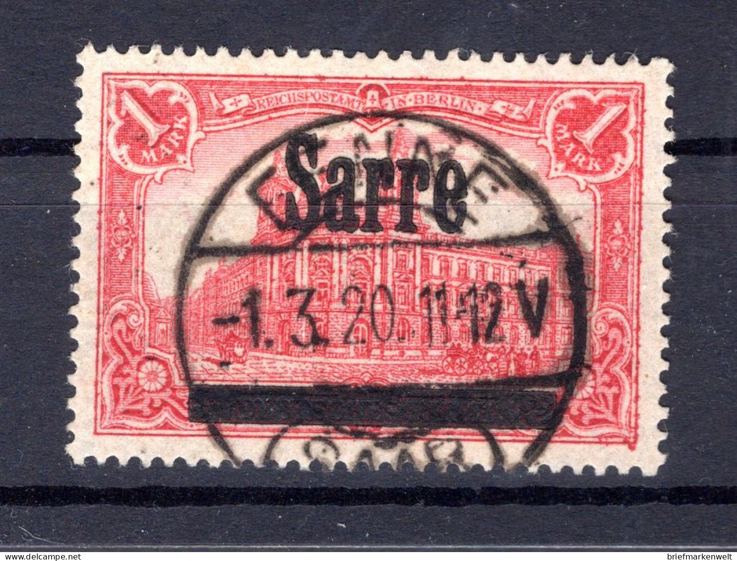 Saar 17AII Gute Type Gest. BPP 100EUR (AA0520 - Oblitérés