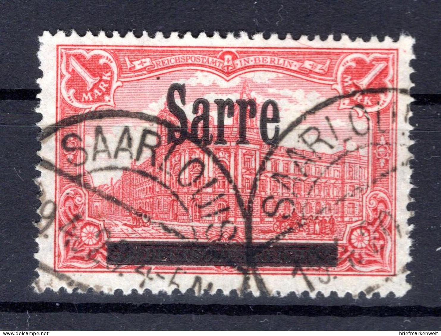 Saar 17AII GUTE TYPE Gest. BPP 100EUR (K4696 - Oblitérés