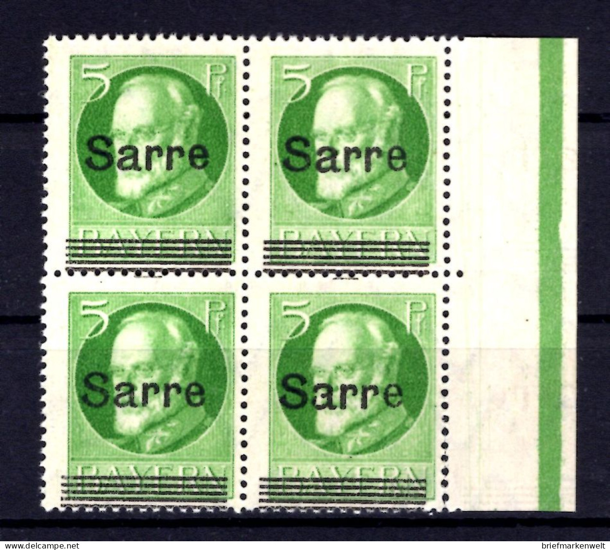 Saar 18PFI ABART ** MNH POSTFRISCH BPP (T1464 - Ungebraucht