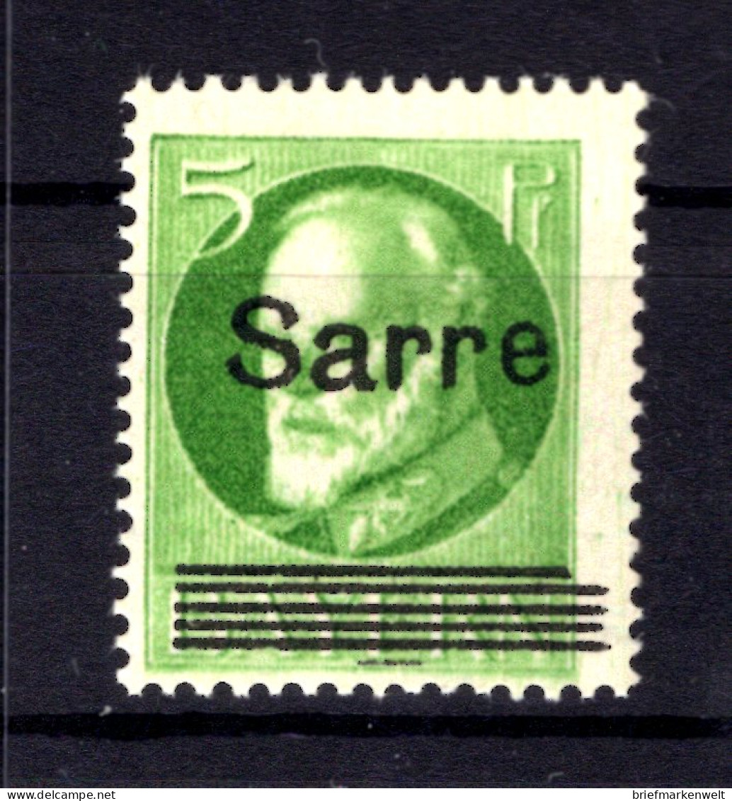 Saar 18BI ABART ** MNH POSTFRISCH BPP (T1473 - Ungebraucht