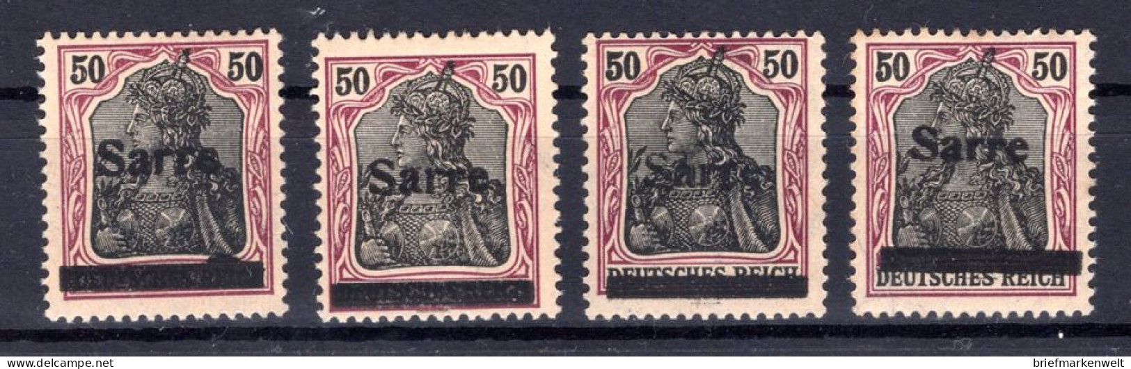 Saar 13aI-III Alle Drei Typen ** MNH POSTFRISCH BPP (80127 - Ungebraucht