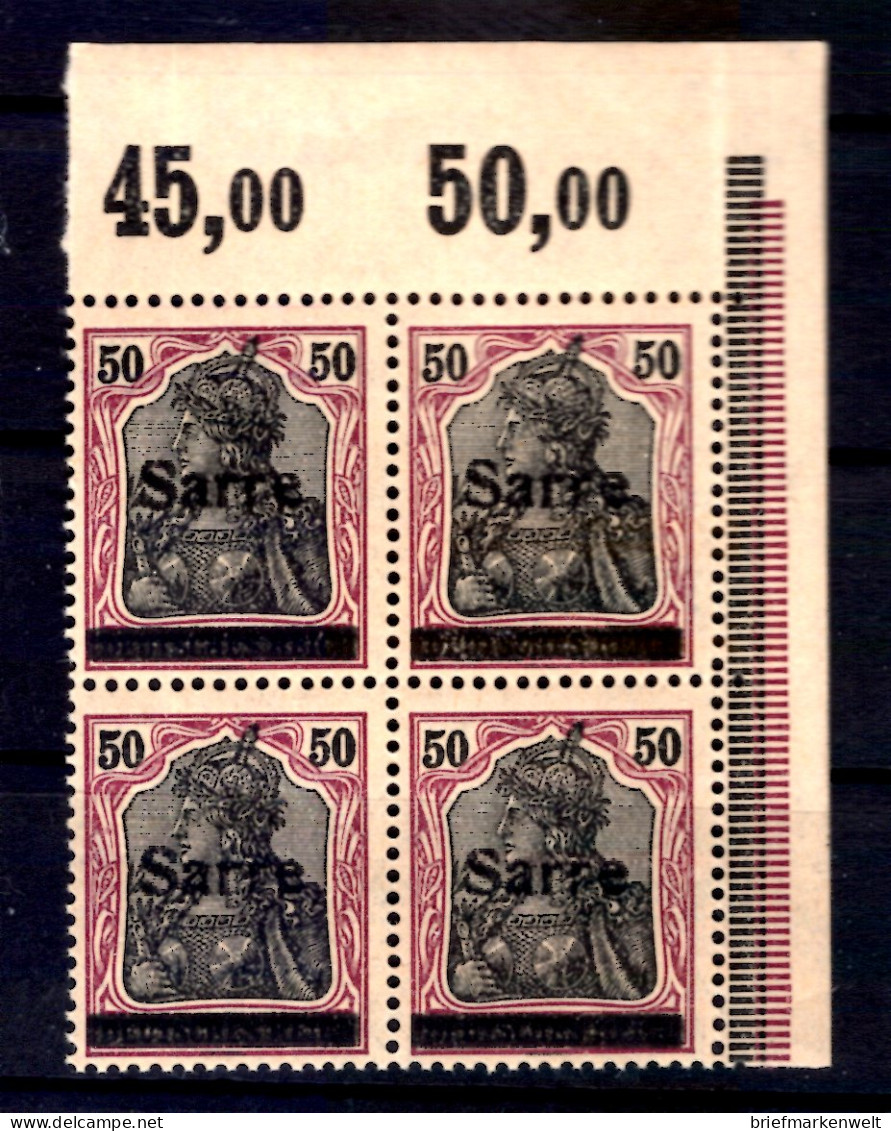 Saar 13aII POR ABART ** MNH POSTFRISCH BPP (T1564 - Unused Stamps
