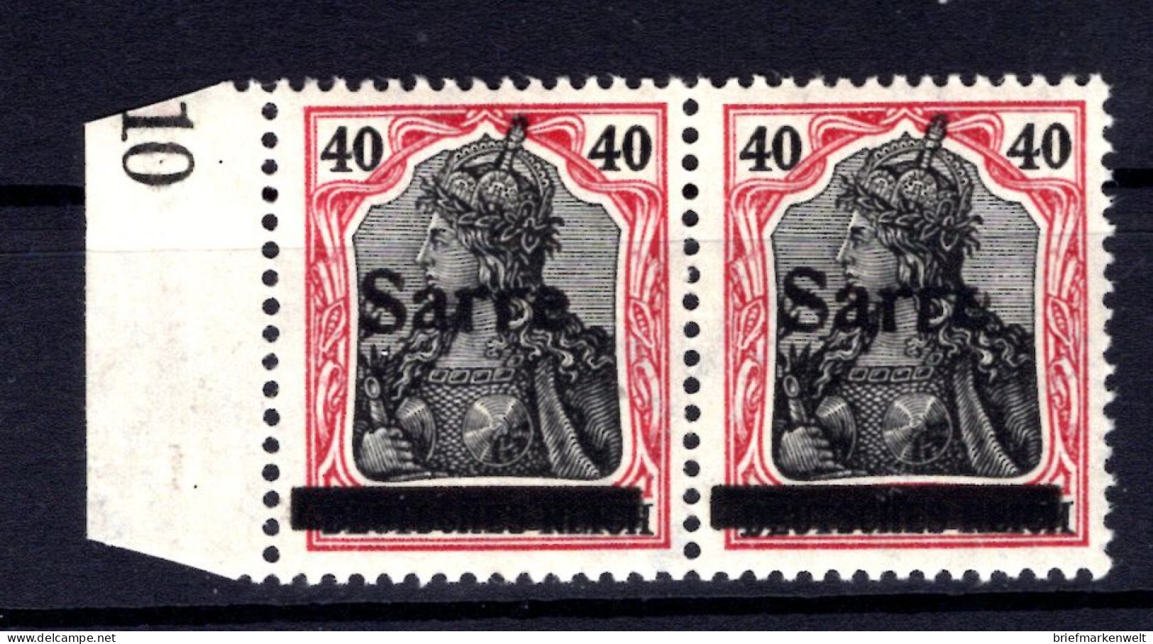 Saar 12bQI ABART ** MNH POSTFRISCH BPP (T1395 - Neufs