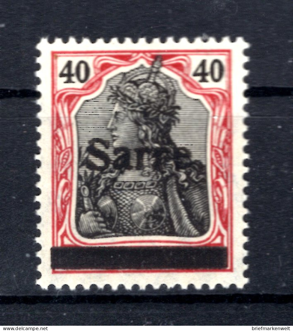 Saar 12bQII ABART ** MNH POSTFRISCH BPP (T1549 - Unused Stamps