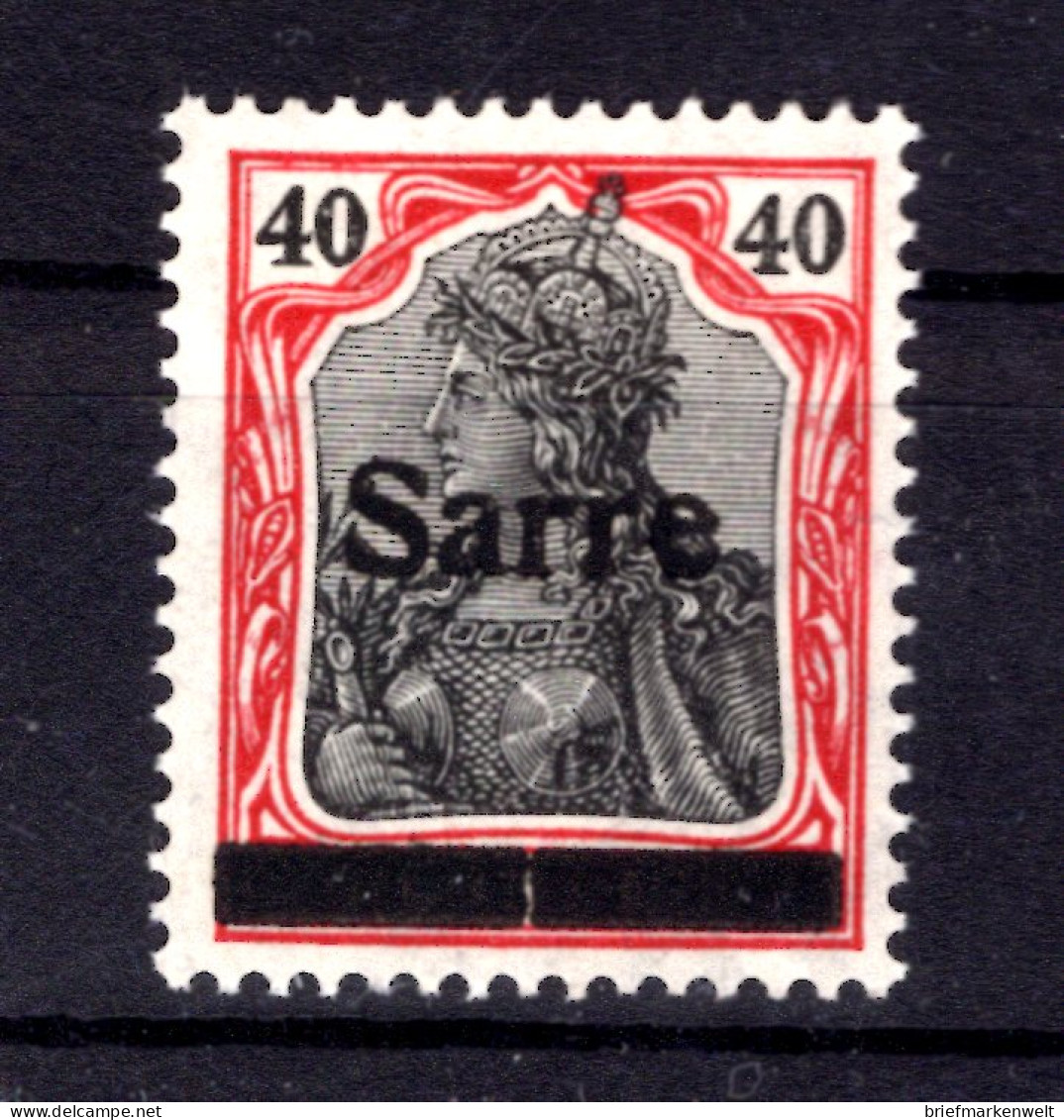 Saar 12bA ABART ** MNH POSTFRISCH BPP (T1536 - Unused Stamps