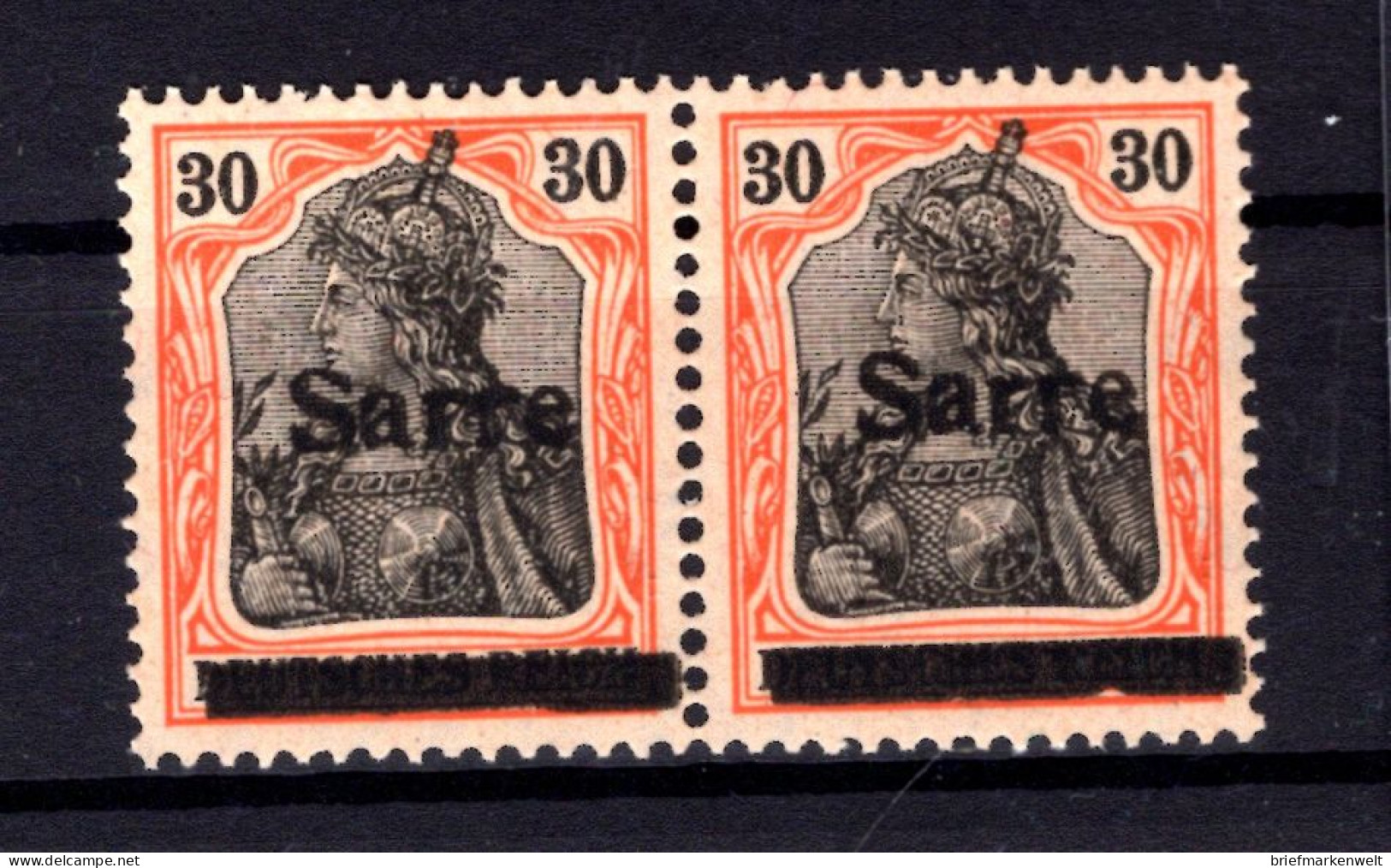 SAAR 10I PFH, J ABART ** MNH POSTFRISCH BPP 205EUR (T1965 - Unused Stamps