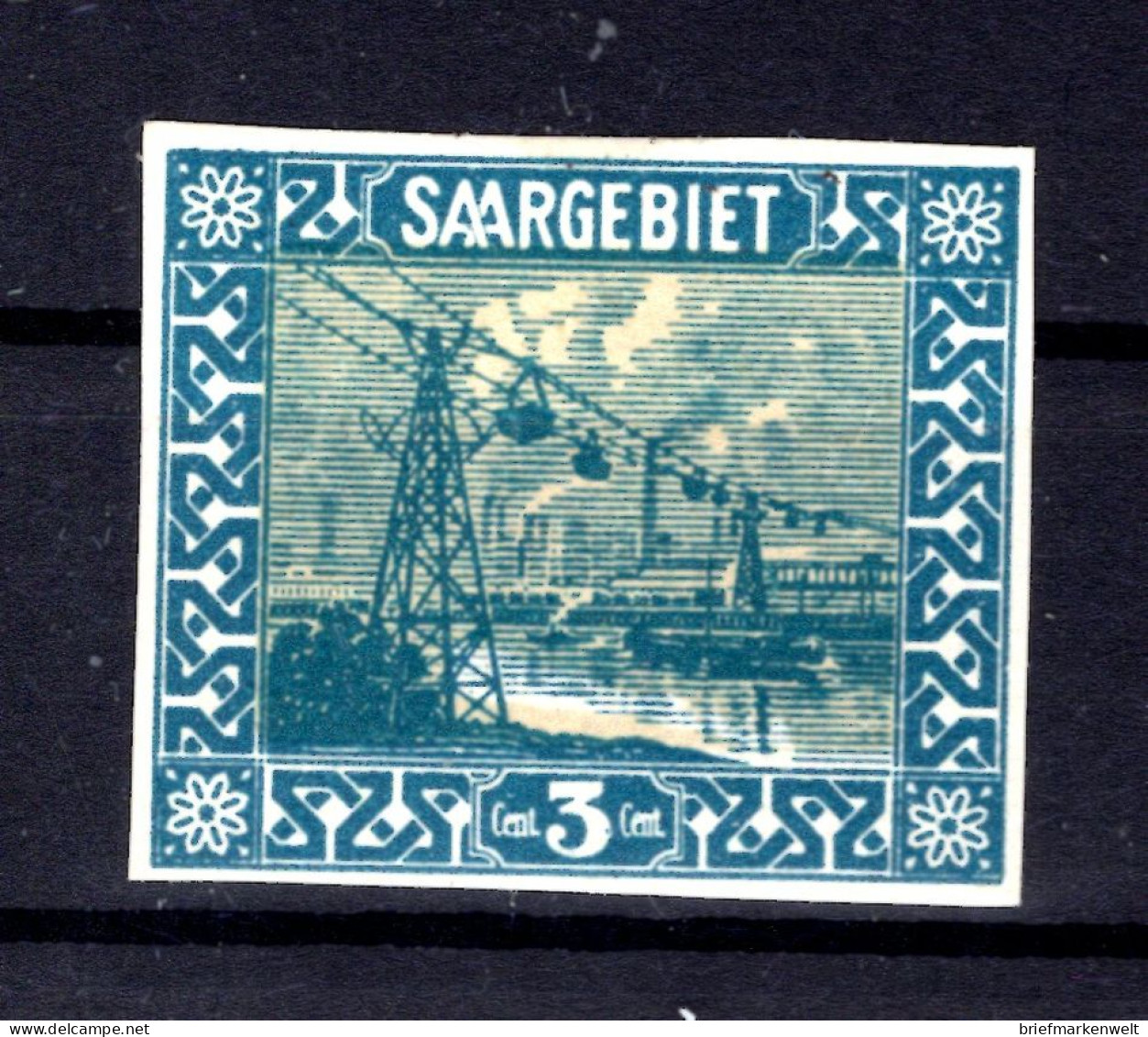 Saar PROBEDRUCKE 70P BLAUGRÜN ** MNH POSTFRISCH (T0954 - Nuevos