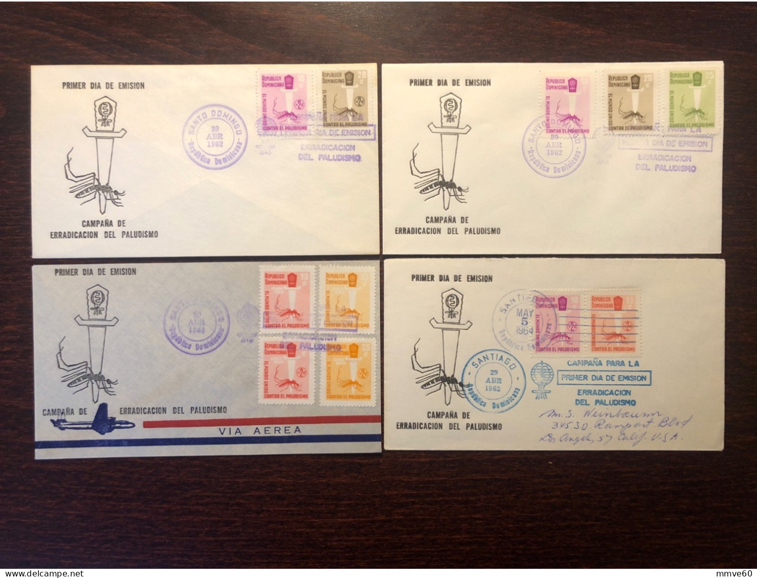 DOMINICAN FDC COVER 1962 YEAR MALARIA HEALTH MEDICINE STAMPS - Repubblica Domenicana