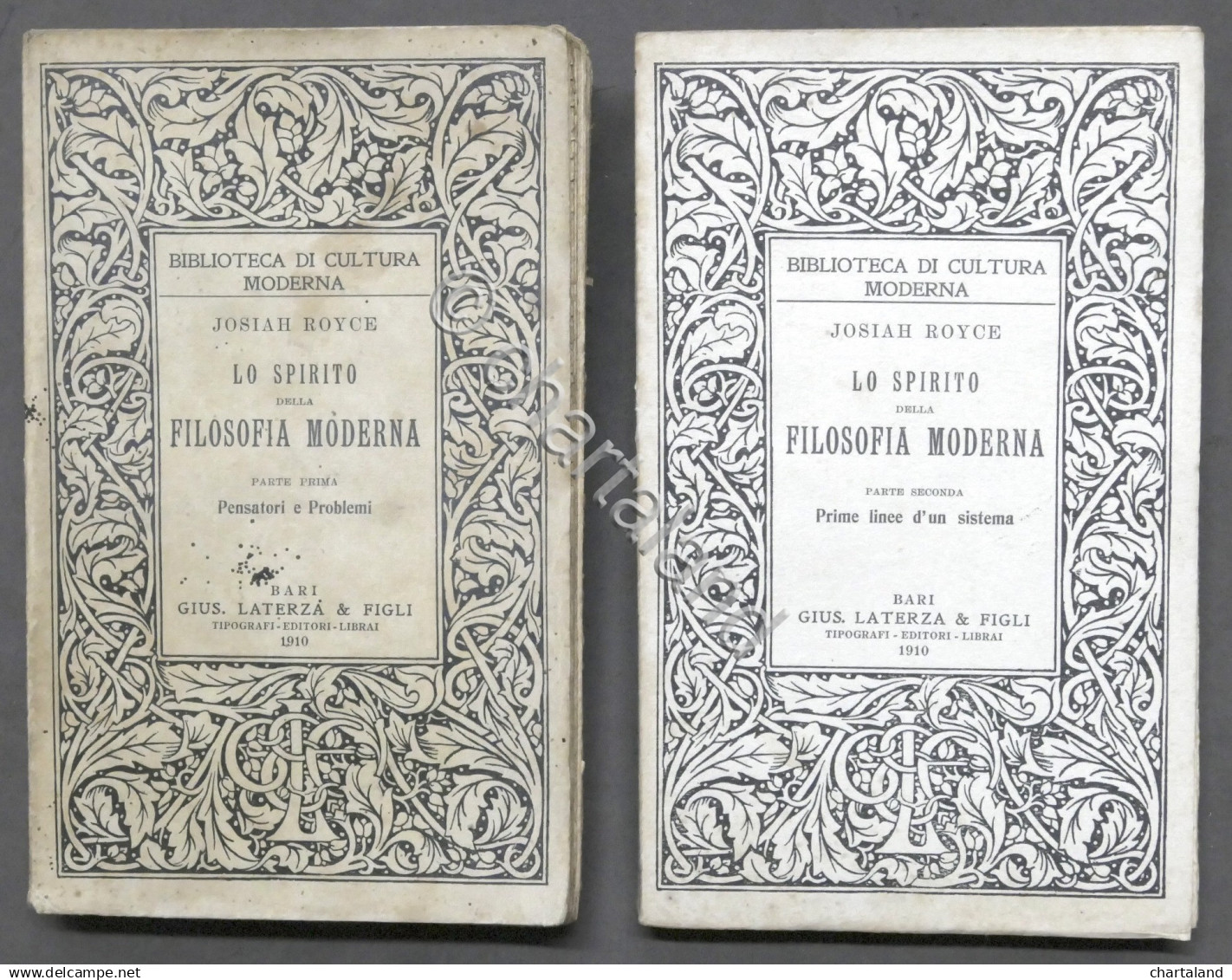 Josiah Royce - Lo Spirito Della Filosofia Moderna - Parte Prima E Seconda - 1910 - Andere & Zonder Classificatie