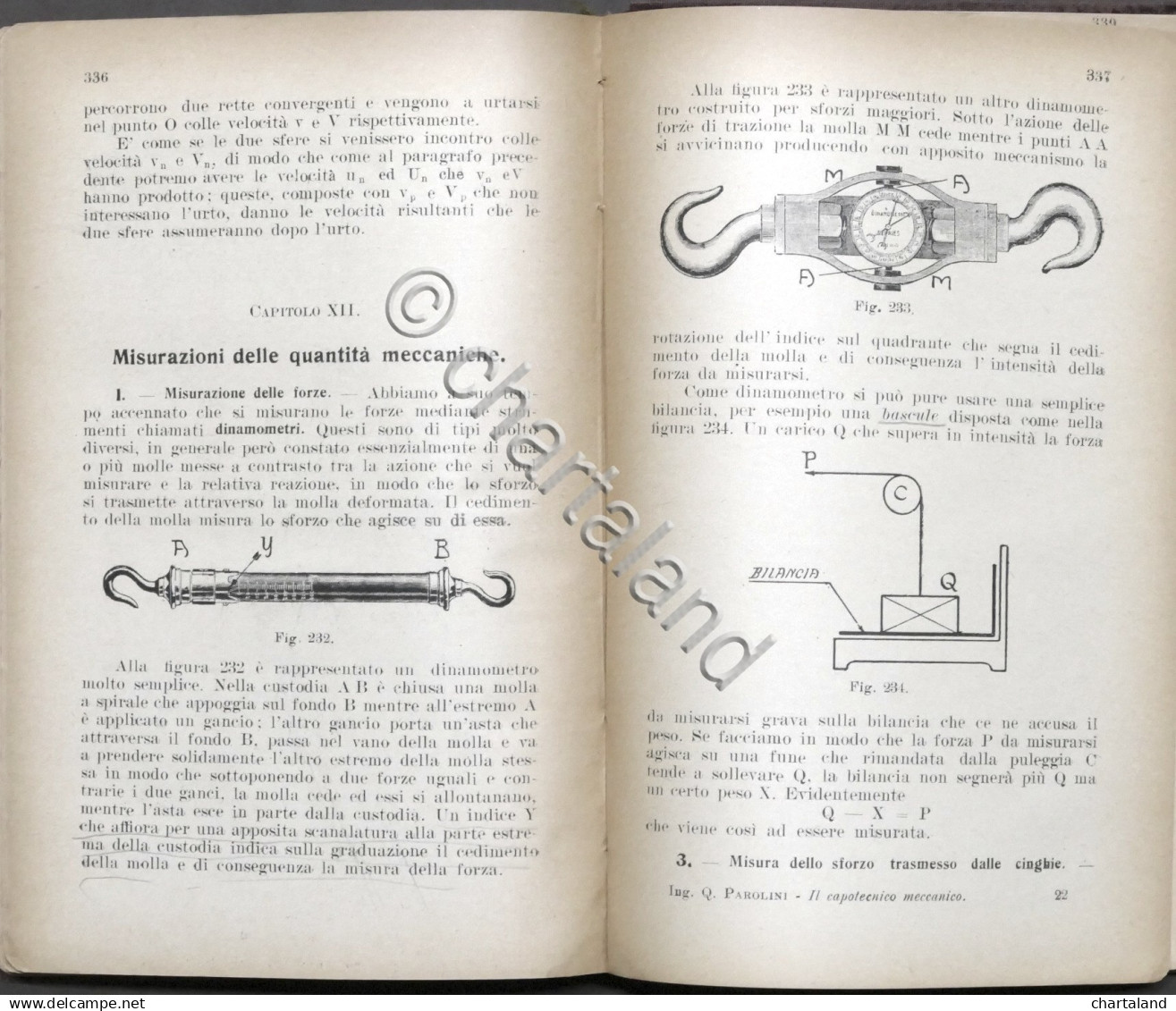 Quirino Parolini - Il Capotecnico Meccanico - 1922 Biblioteca Tecnica Vannini - Andere & Zonder Classificatie