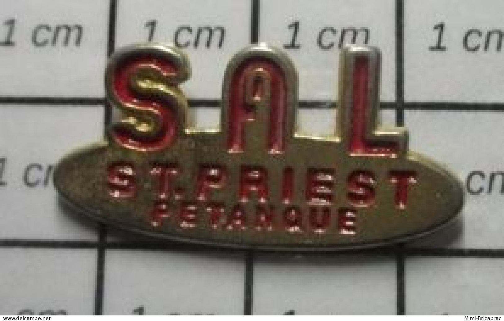 810H Pin's Pins / Beau Et Rare / SPORTS / PETANQUE CLUB ST PRIEST SAL - Petanque