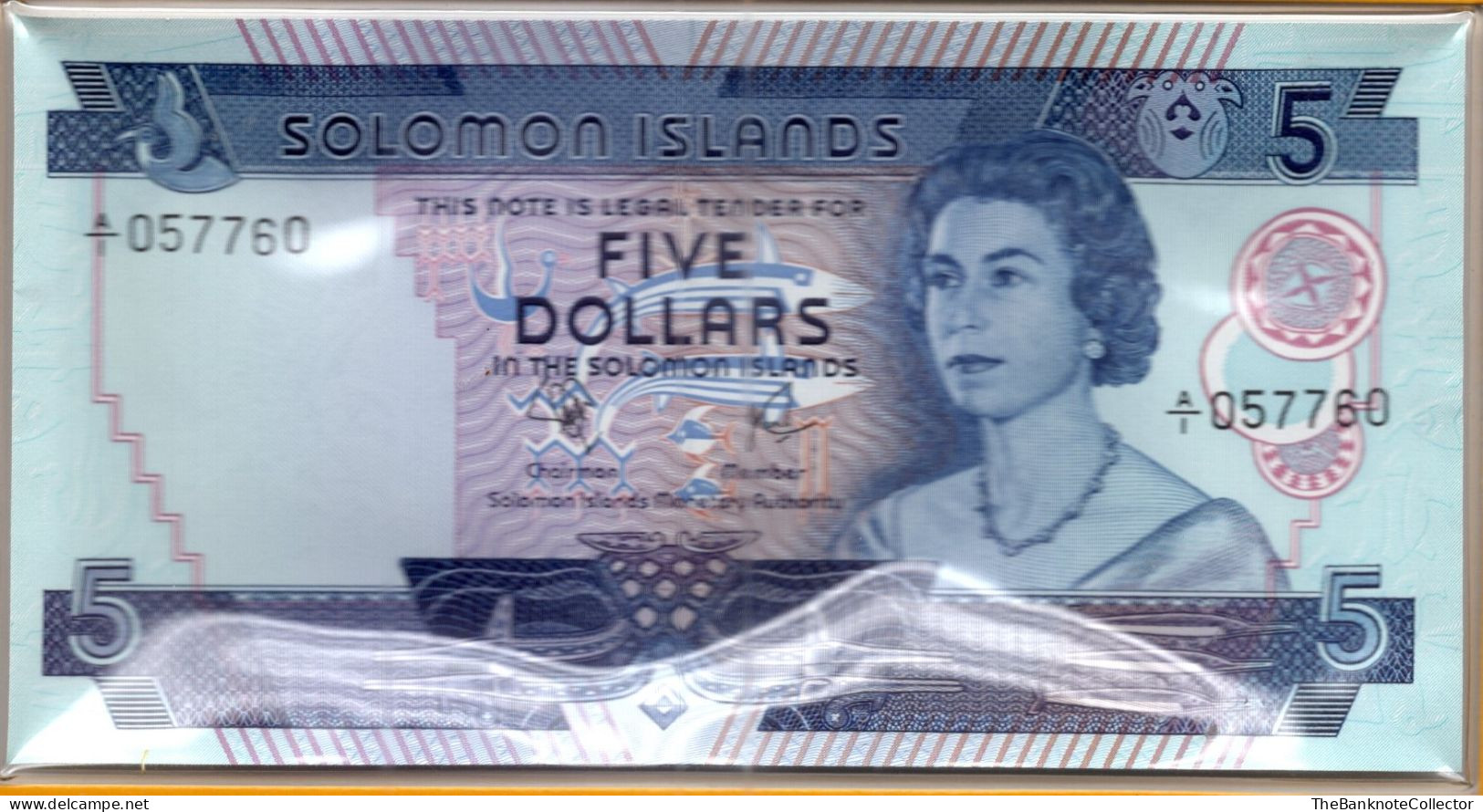 Solomon Islands Five (5) Dollars QEII ND 1977 P-8 UNC - Salomonseilanden