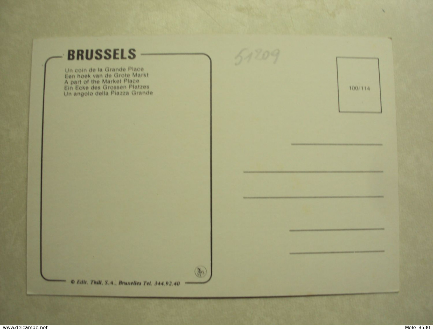 51209 - BRUXELLES - UN COIN DE LA GRAND PLACE  - ALLUMINATGION- ZIE 2 FOTO'S - Places, Squares