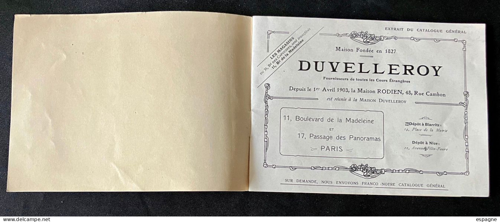 éventail  Catalogue Duvelleroy Sur Les éventails Et Divers - Advertising