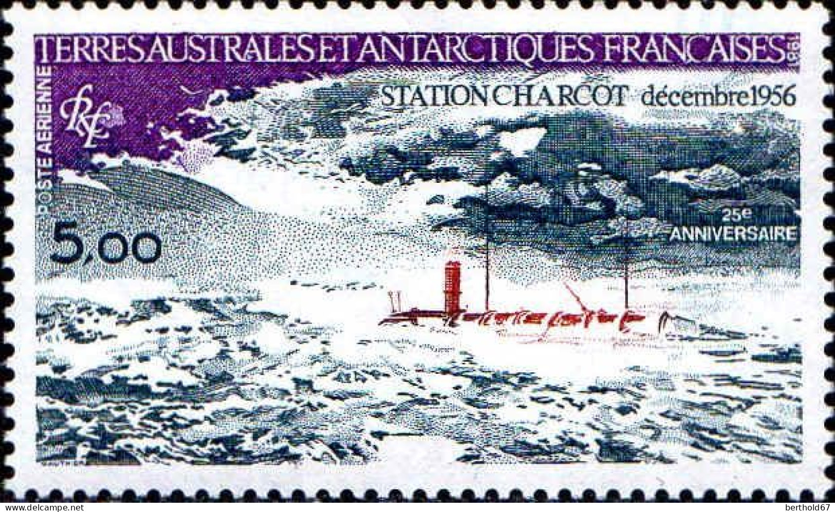 TAAF Avion N** Yv: 65 Mi:165 Station Charcot - Poste Aérienne