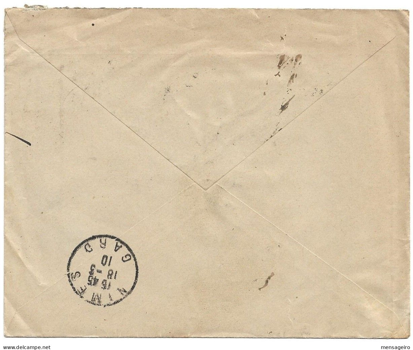 (C04) - REGISTRED COVER WITH 2P. STAMP CAIRO / R => FRANCE 1910 - 1866-1914 Khedivaat Egypte