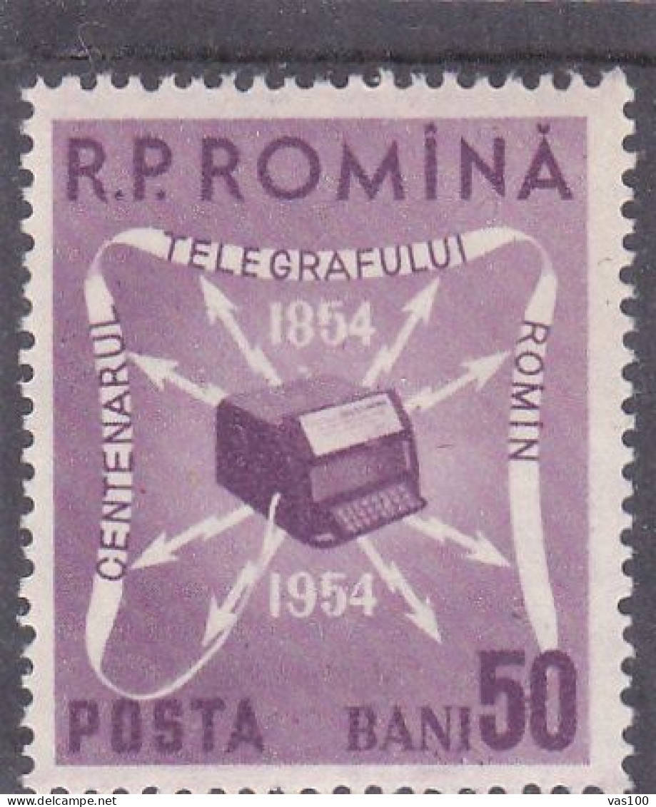 CENTENARY OF THE TELEGRAPH, 1954 MI.Nr.1496 ,MNH ROMANIA - Nuevos