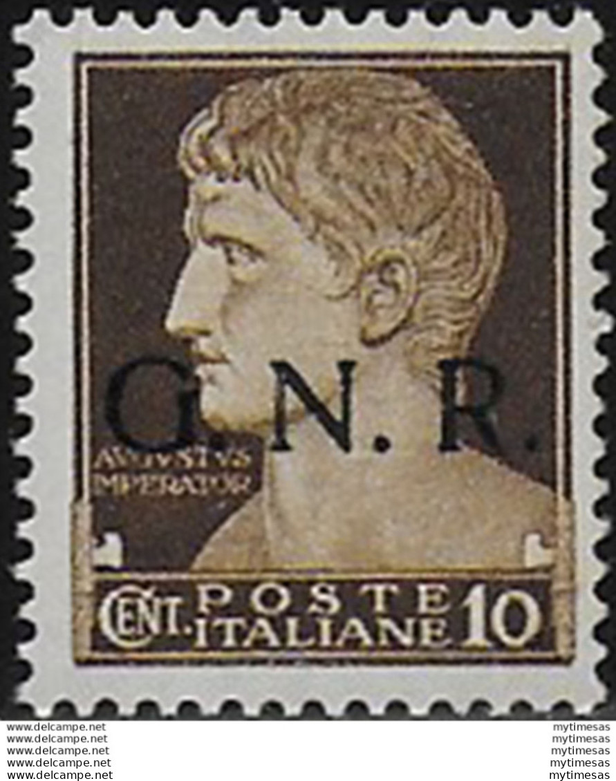 1944 Repubblica Sociale 10c. G.N.R. Verona Var MNH Sassone N 471iae - Other & Unclassified