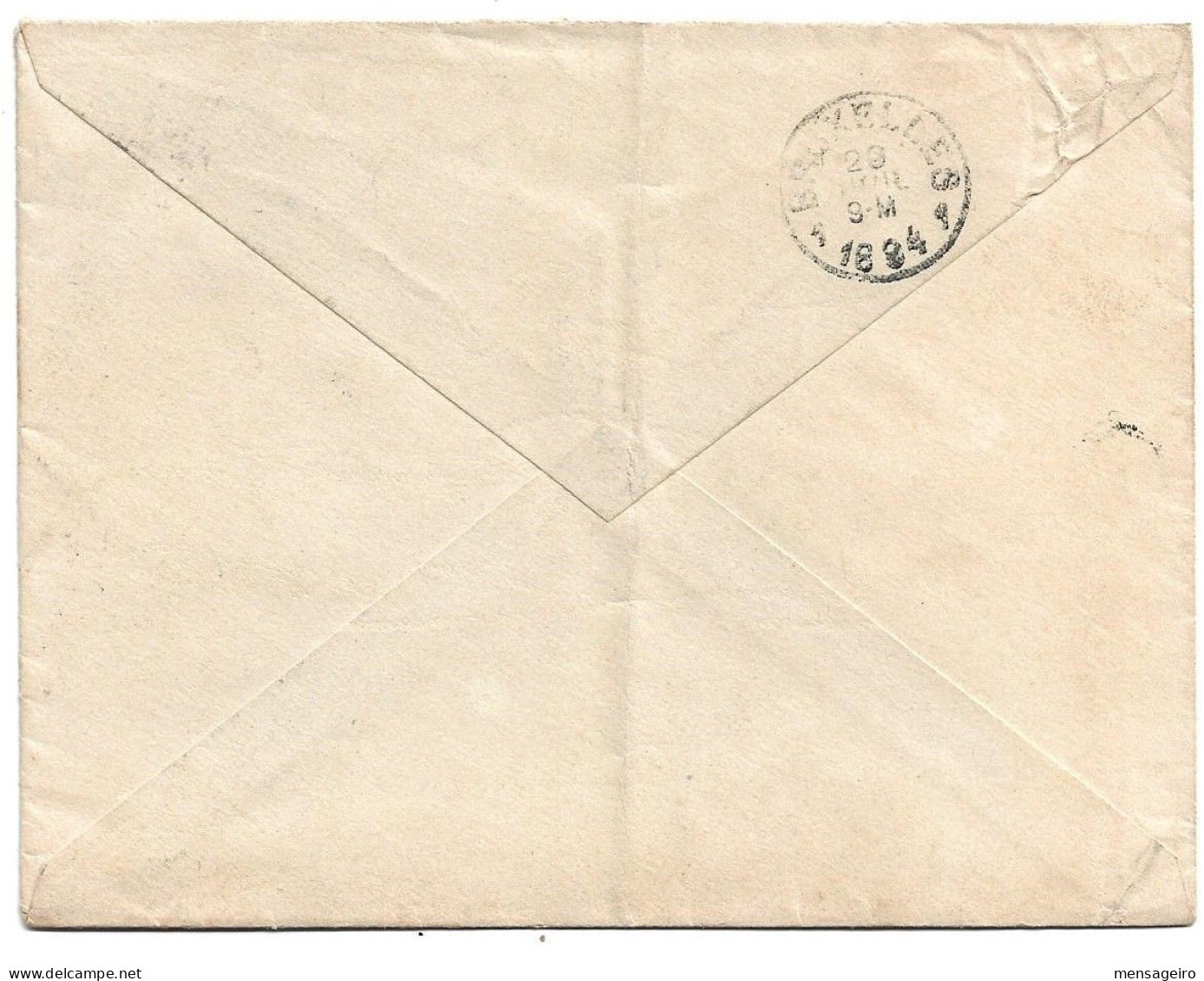 (C04) - UPRATED 5 M. STATIONERY WITH 5M. STAMP ALEXANDRIE / D => BELGIUM 1894 - 1866-1914 Khédivat D'Égypte