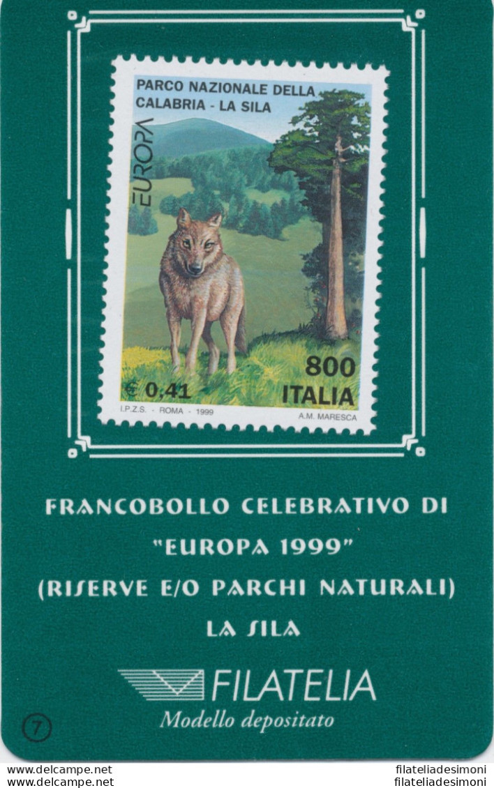 1999 Italia - Repubblica , Tessera Filatelica La Sila ,  0,41€ - Cartes Philatéliques