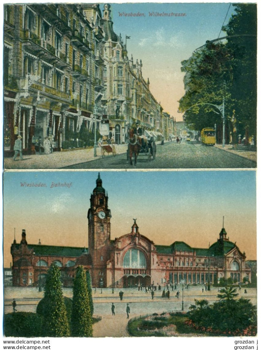 SPRING-CLEANING LOT (60 POSTCARDS, including one leporello of 20), Wiesbaden, Germany