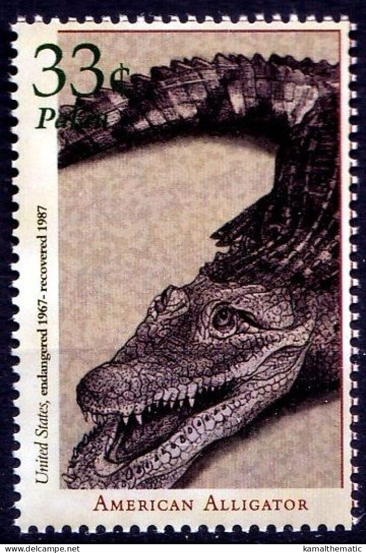 Palau 2000 MNH, American Alligator, Reptiles New Recovering Species Of 20th Century - Autres & Non Classés