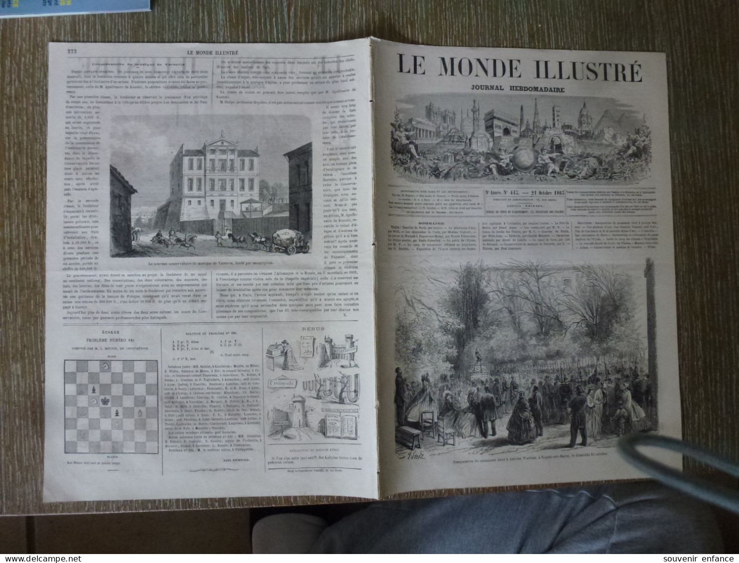 Le Monde Illustré Octobre 1865 Nogent Sur Marne Pélerinage D'Ars - Magazines - Before 1900