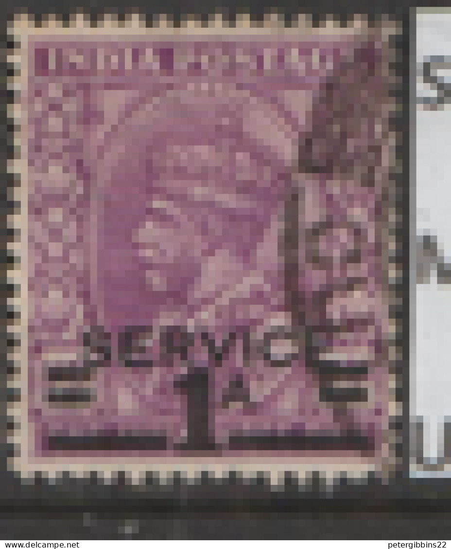 India  Service  1939 SG 0142  1a Surcharge   Fine Use - 1936-47 Koning George VI