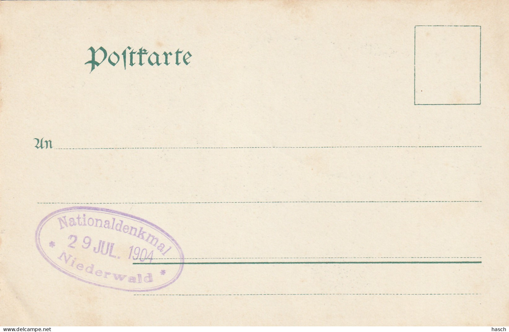 4930 46 Niederwald, Das National Denkmal Auf Dem Niederwald. (Stempel Auf Der Rückseite 1904)  - Ruedesheim A. Rh.