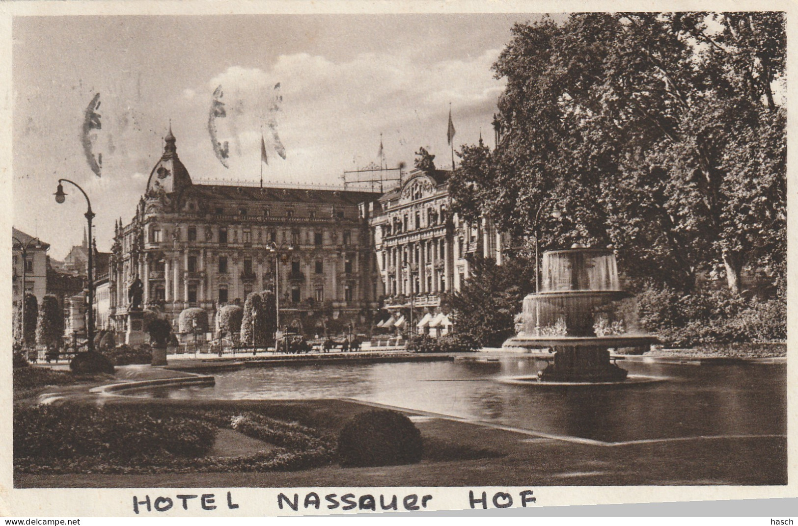 4930 51 Wiesbaden, Hotel Nassauer Hof Das Führende Haus. 1934. (Kleine Knicke In Den Ecken)  - Wiesbaden