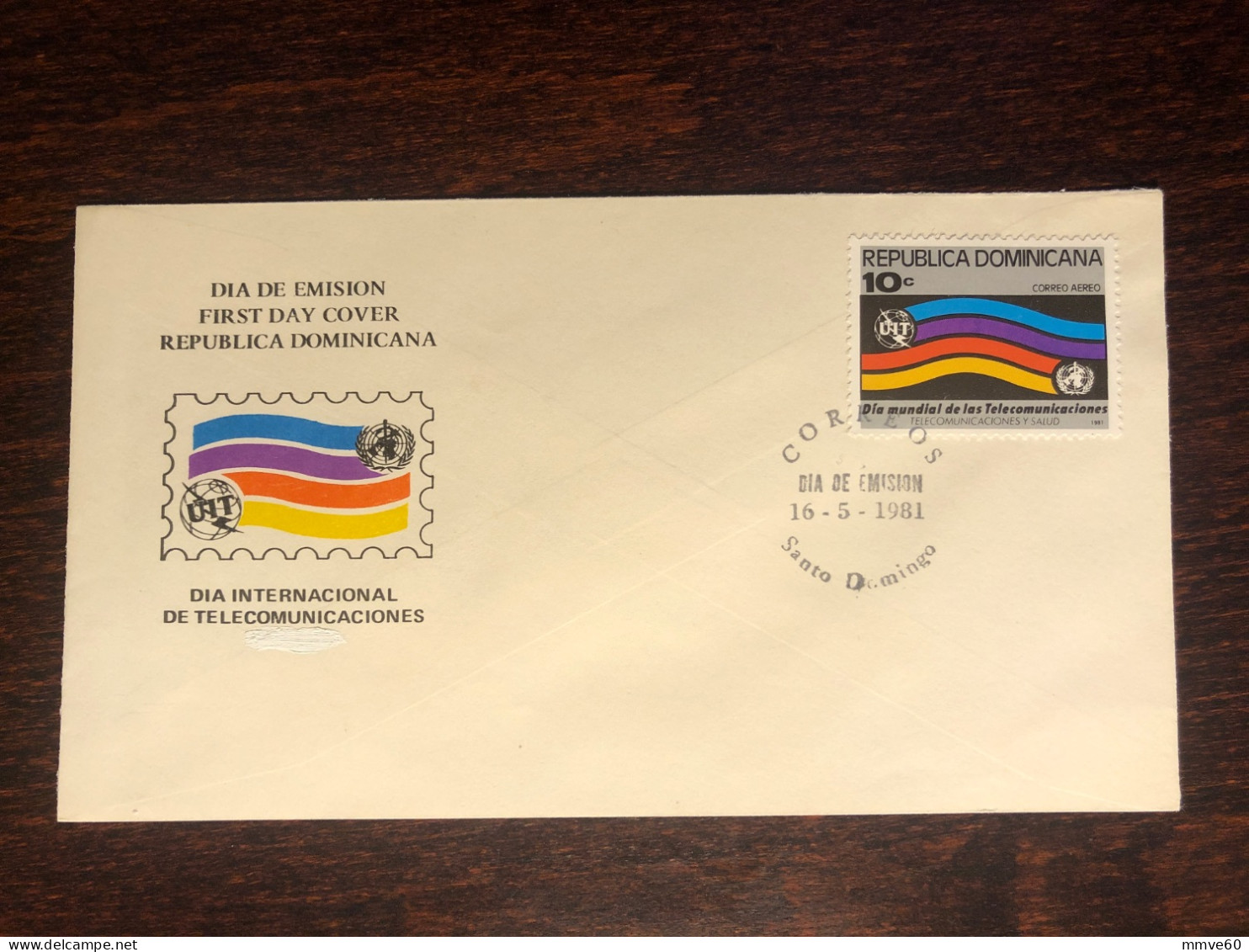 DOMINICAN FDC COVER 1981 YEAR  TELECOMMUNICATIONS AND HEALTH MEDICINE STAMPS - Dominicaanse Republiek