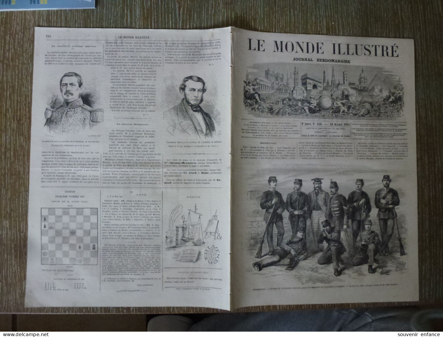 Le Monde Illustré Octobre 1865 Vicomte Palmerston Cap Saint Vincent Madagascar Marie Galante - Revues Anciennes - Avant 1900