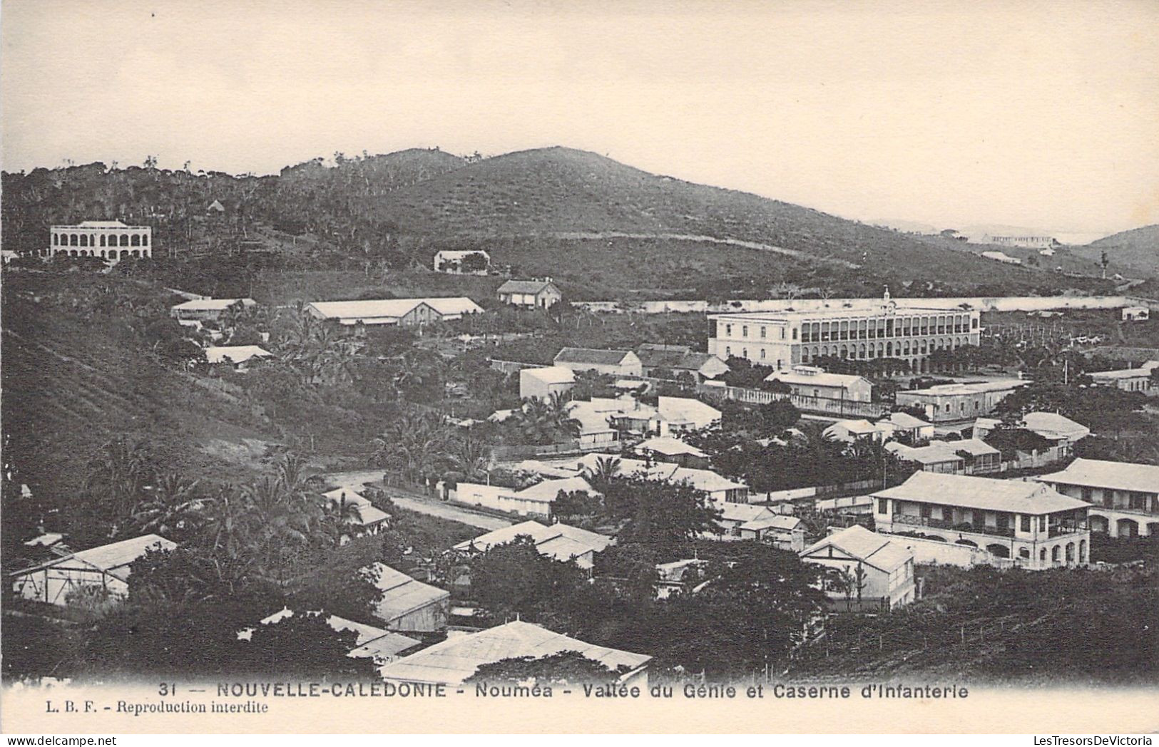 NOUVELLE CALEDONIE - Noumea - Vallée Du Génie Et Caserne D'infanterie - Carte Postale Ancienne - Nieuw-Caledonië