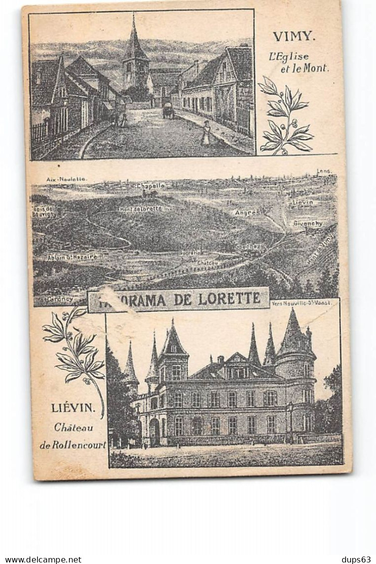 LIEVIN - Château De Rollencourt - VIMY - L'Eglise Et Le Mont - Très Bon état - Lievin