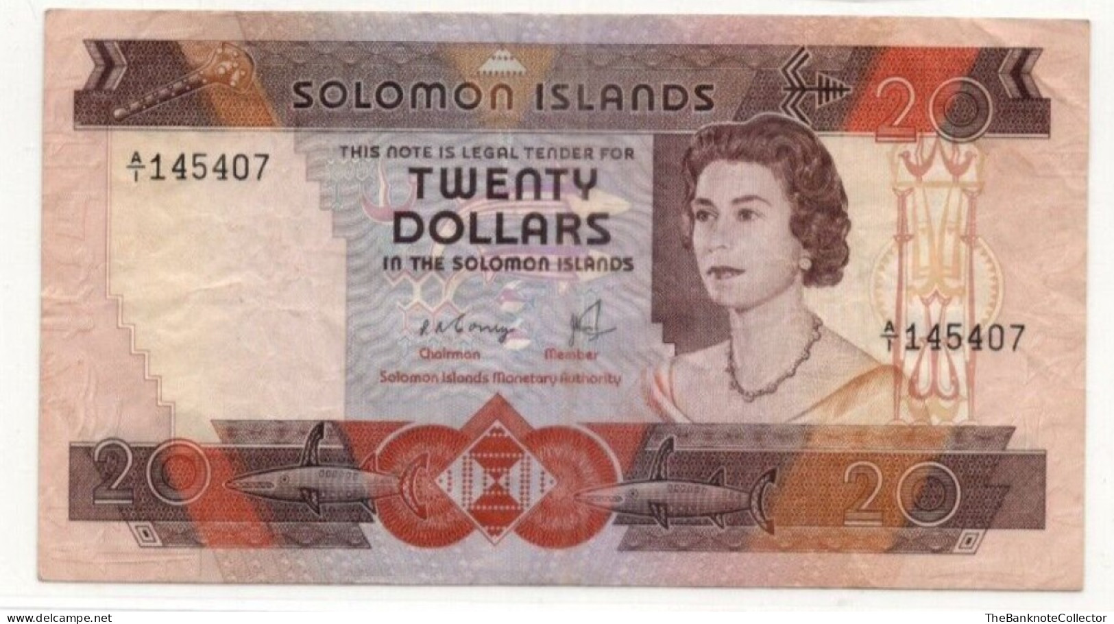 Solomon Islands 20 Dollars QEII ND 1981 P-8 VF - Salomonseilanden