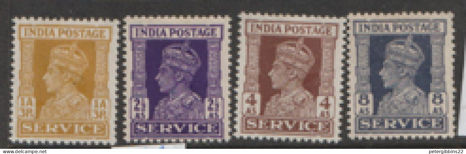 India  Service  1939 Various Values Mounted Mint - 1936-47 King George VI