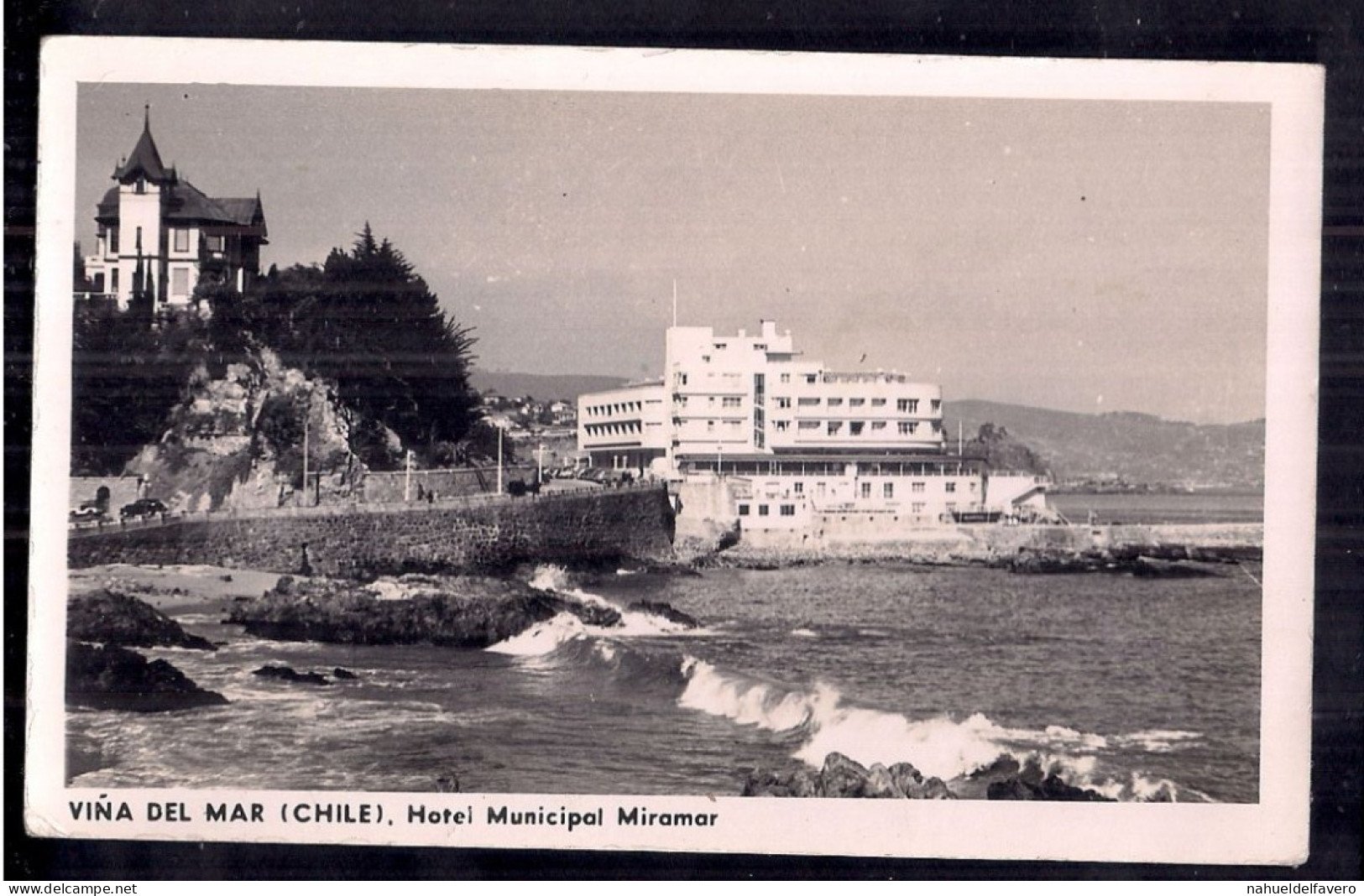 PHOTO POSTA VIÑA DEL MAR HÔTEL MUNICIPAL DE MIRAMAS 1955 - Chile