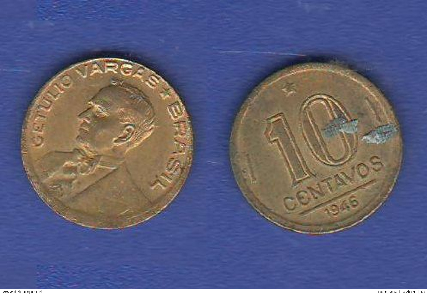 Brasil 10 Centavos 1946 Getúlio Vargas Brasile Brazil - Brésil